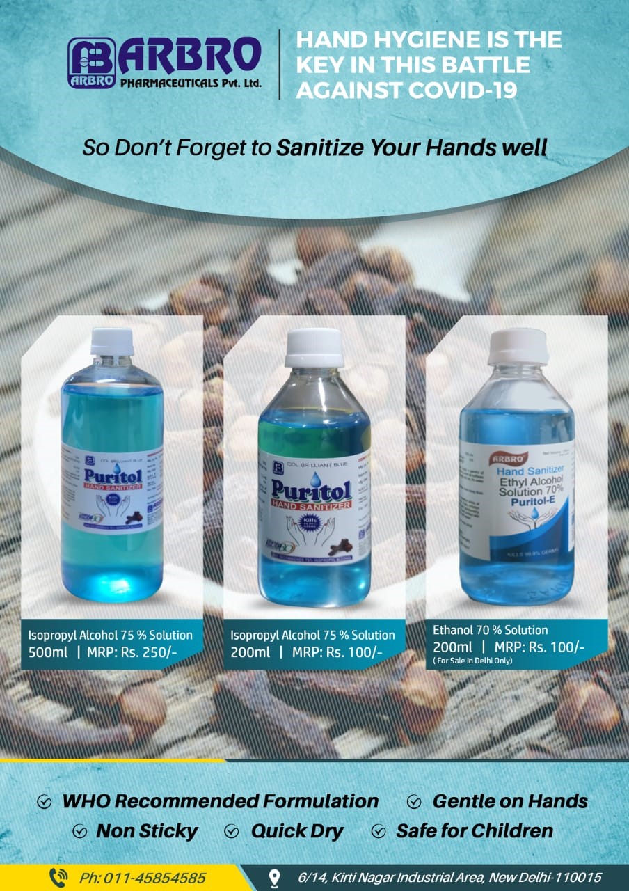 Introducing ARBRO'S Hand Sanitizers – Puritol & Puritol-E